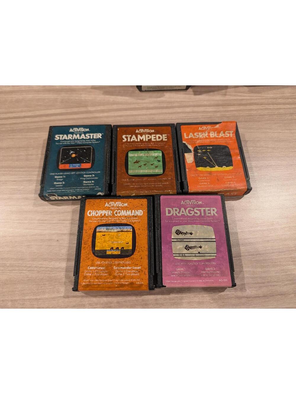 Vintage Activision Atari 2600 Game Cartridge Lot - Starmaster, Stampede